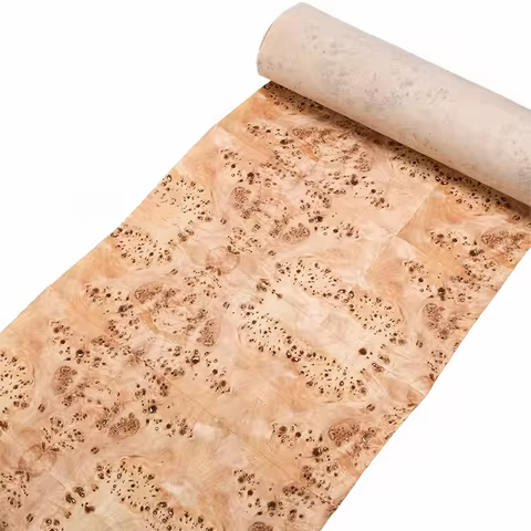 Home Decoration Furniture T0.25mm Drum veneer Furniture veneer Natural Poplar Tree Nodule Wood Venee