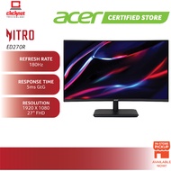 ACER NITRO ED270R S3BIIP 27'' FHD CURVED LED GAMING MONITOR, 1920 x 1080, 180Hz