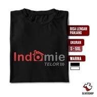 Baju Kaos Plesetan INDOMIE TELOR / ugly t shirt / kaos parodi logo brand merk lucu / kaos unik aneh 