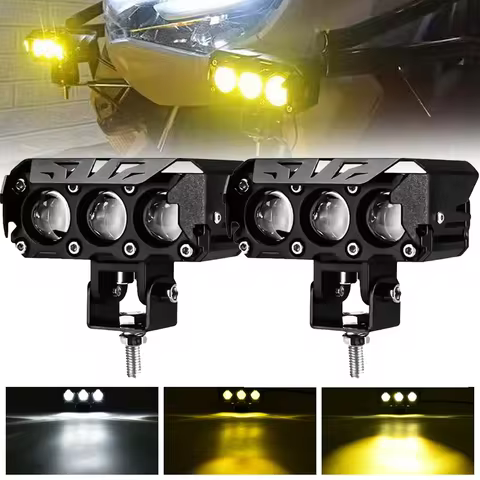 Motorcycle LED Spot Light Headlights Fog Light Projector Motor Auto Fog Lamps Light Universal LED Fo