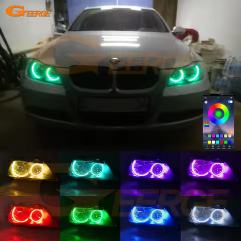 For BMW E90 E91 323i 325i 328i 328xi 330i 335i 2005 2006 2007 2008 Bluetooth APP Multi-Color RGB Led
