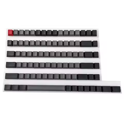 YMDK White Black Dolch Thick PBT 84 68 64 Blank Keyset OEM Profile Keycaps For MX Mechanical Keyboar