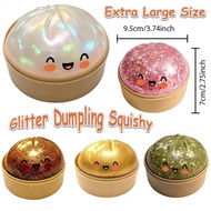 Glitter Dumpling Squishy Toy Steamer Simulation Stress Relief Squeezable Blind Box