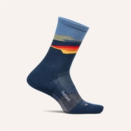 FEETURES Trail Max Cushion Mini Crew Socks - Dark Blue