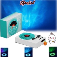 TOPABC Wave Vinyl Record Player, with Adjustable Ambient Lights Retro Bluetooth Vinyl Record Player,