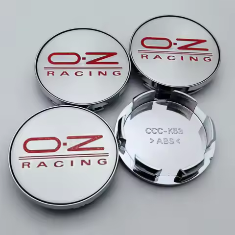 4pcs O.D 53mm Clips 48mm O.Z Racing Badge Emblem Car Wheel Center Caps Wheel Rim Cover Hub Cap Hubca