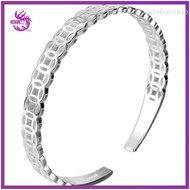 Lao Fengxiang Sterling Silver Silver Jewelry Sterling Silver Bracelet Pure Silver 999 Lucky Coin Ope