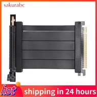 Sakurabc 10cm PCIE 4.0 X16 Riser Cable 90 Degree 26GB/s Gold Plated GPU Extension for RTX3090 RTX3080ti RTX3070 RX6900XT