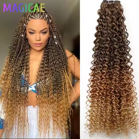 120Grams 28 Inches Ombre Brown 4 Blond T1B/330/276 Afro Kinky Curly 27/613 Bundle Hair Extension Hig