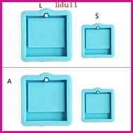 LID Creative Photo Frame Keychain Epoxy Resin Mold Handmade Pendants Silicone Mould DIY  Jewelry Nec
