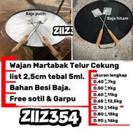 4.5ml thick D90, D80, D70, D60, D50, D40, D30. CONCAVE egg martabak pan FREE & FORK.