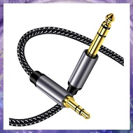 (Y W Z H)2m High Quality 6.35mm to 3.5mm Jack Aux Cable 3.5mm to 6.35mm Stereo Audio Cable for Elect