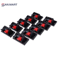 AN.MART 10 Pcs Spring Clip Speaker Terminal Board 2 Ports Binding Post Connector Socket MY