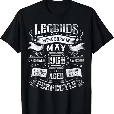 56Th Birthday Legends Were Born In May 1968 T Shirt