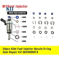 24pcs/4Set  Injector Nozzle O-Ring Seal Repair Kit 06H998907A for  A4 Q5  Golf  CC 1.8 2.0T 06J998 9