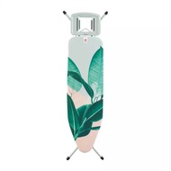 BRABANTIA Ironing Board B 124x38cm Solid Steam Iron Rest Tropical Leaves Mint Frame
