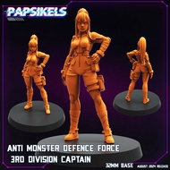 AMDF 3rd Division Captain [1]-Monster No. 8-Humanoid Human/32mm scale 3D printed miniature PSK