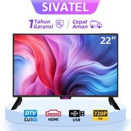 Sivatel TV LED Smart 32 inch TV Digital 21/22 inch TV Android Televisi Netflix/YouTube-WiFi-USB