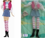 六分娃衣服 芭比娃娃衣服 芭比娃娃時裝~芭比服飾配件套裝組170元區 摩登米妮紅點點洋裝