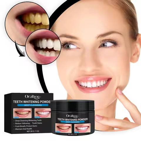 Charcoal Whitening Teeth Powder Cleaning Dental Calculus Stains Improve Tooth Yellow Remove Bad Brea