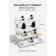 Wooden display rack, aesthetic display rack,/ aesthetic display rack, minimalist cosmetic rack, mult