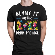 Blame It On The Drink Package Funny Cruise Drinking Vintage Mens T-Shirts #DNE