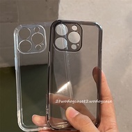 Phone Case iPhone 14 Pro Max 14Plus 15 13 12 11 iPhone X XS Max XR 7 8 Plus SE 2020 Photo Frame Bumper Transparent Cover Black Clear