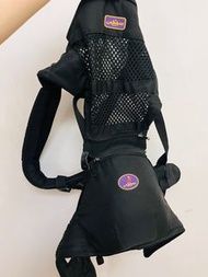 AIEBAO 嬰兒揹巾 - 寶寶揹巾 揹帶揹袋背帶背袋背巾 新生兒 黑色 坐式 前後 托 調整 寬鬆 網狀 透氣