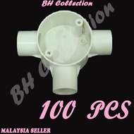 (E73) PVC CONDUIT FITTINGS THREE WAY TEE BOX