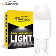 Ruiandsion G9 LED Bulb 85-265V 3W 3000K Warm White 360° Beam Angle Ceramic+PC Material for Home Indo