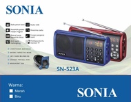 Radio 3 Band Portable Soon SN 523A - Speaker Untuk Murotal Alquran