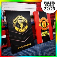 Manchester United New Stock Frame Poster Bola GGMU Glory Glory Man United Red Devil CR7 Premium Qual