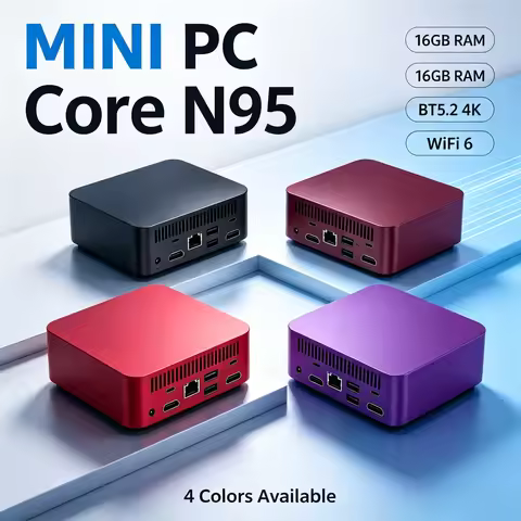 2026 New PC MINI Core N95 16GB RAM 1TB 2TB SSD WIFI 6 BT5.2 4K HD Mini Gaming Office Study Pc