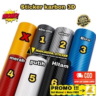 Carbon 3D vinyl fiber motorcycle Sticker