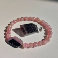 西瓜碧璽/梅花碧璽/紫碧璽手串+吊墜