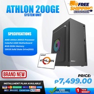 BRANDNEW System Unit CPU YGT MARS 8 Casing-AMD Athlon 200GE 3.5ghz-8gb DDR4 120gb SSD