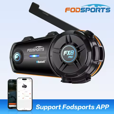 Fodsports FX8 Pro Motorcycle Intercom Bluetooth Helmet Headset ,10 Rider,Dual-chip,Support Fodsports