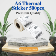 A6 Thermal Sticker 500pcs/roll/fold