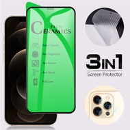 iPhone 7 8 6s 6 Plus SE 2020 Soft Ceramics Film Screen Protector + Camera Lens Tempered Glass Protector + Back Screen Protector Film