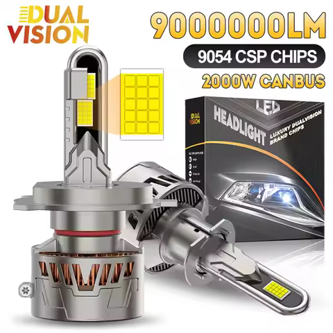 K5C Plus 6000K H7 LED Headlight Bulbs 9000000LM H1 H4 H8 H11 Super Bright Double Copper Tube 9005 90