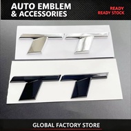3D ABS Chrome Black TT Car Letter Logo Trunk Emblem Badge Decal for Audi TT RS MK1 8N 8J MK3 8S MK2 