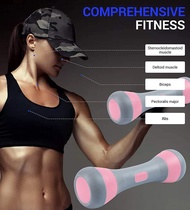 2Kg x 2 Fitness Dumbbells Adjustable (1-4KG) Rubber Holding Laras Dumbbells