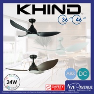 KHIND Mercury DC Motor Ceiling Fan with 3 Tone LED Light Kit and Remote Control in 36 inch / 46 Inch