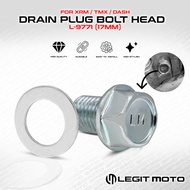 LEGITMOTO GENUINE ENGINE PAN OIL DRAIN PLUG BOLT 17MM 1PIECE FOR XRM / TMX / DASH / MIO SPORTY / MIO