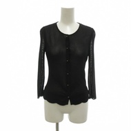 FOXEY AHKAH Buti Cardigan Sweater black Direct from Japan Secondhand