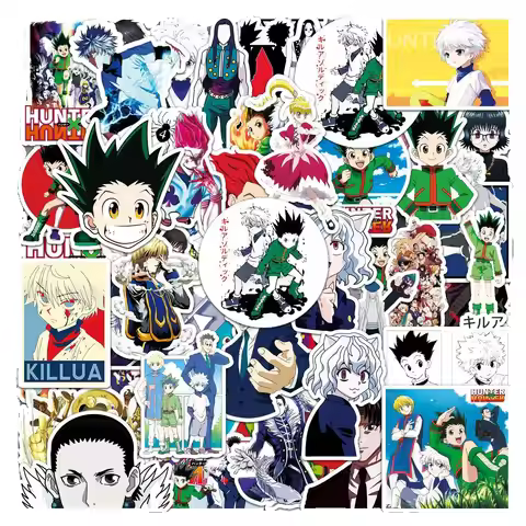 50Pcs Hunter X Hunter Anime Stickers Pack Cartoon Character Decoration Laptop Skin Waterproof Phone 