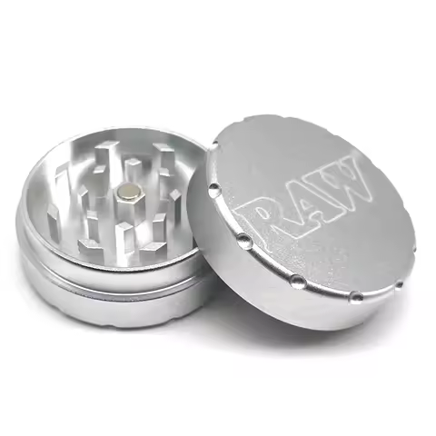 RAW 52MM Aluminum Alloy Herb Grinder Cigarette Mill 2 Layer Missing angle smoke Tobacco Grinder Smok