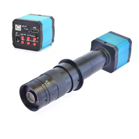 HAYEAR 14MP Microscope Camera Kit HDMI USB 1080P Digital Industry Magnifier 180X C-mount Zoom Lens f