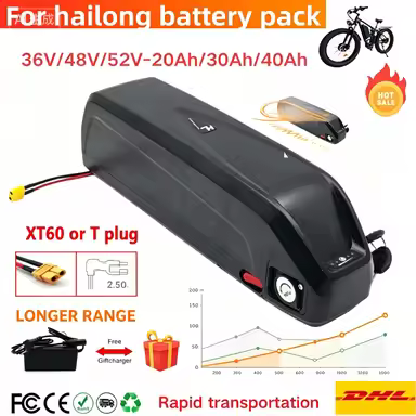 For Hailong Battery Hailong 36V 48V 52V 20Ah 30Ah for Bafang BBS02 BBS03 BBSHD Motor Hailong Battery