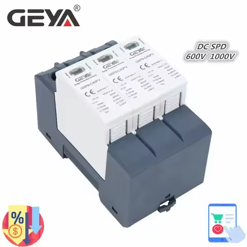 GEYA GSP9 Photovoltaic DC SPD 3P 600V 1000V 1500V 40KA Surge Protector Protective Device Lightning P
